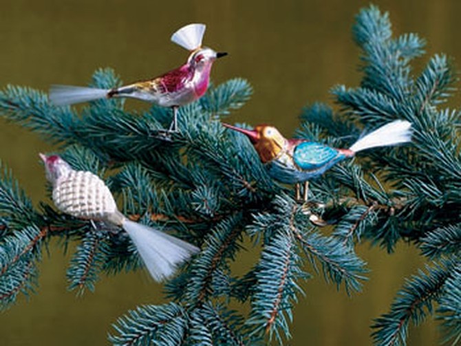 Amanda Lovell's clip-on bird ornaments
