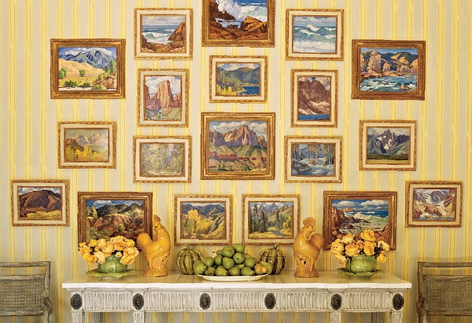 Paintings by Paul K. Smith in the dining room