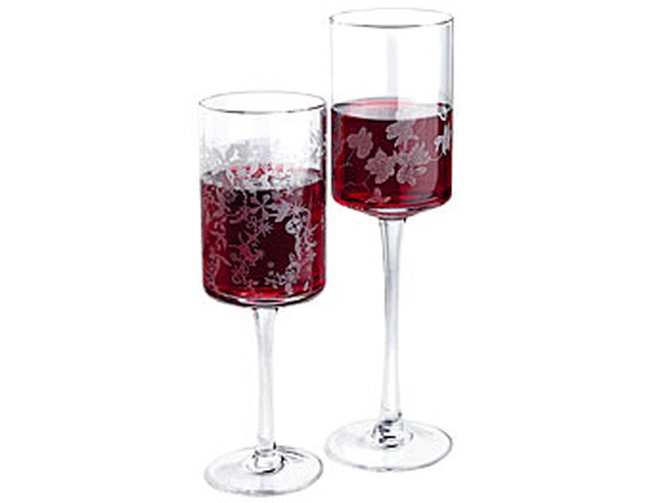 Details about   Set Of 2 Studio Tord Boontje 9" Crystal Christmas Day Water Wine Glasses Target 
