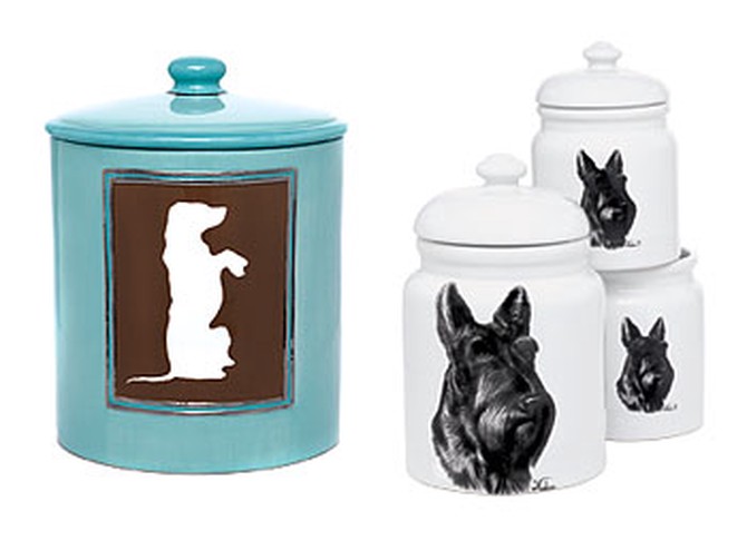 Ceramic jars with bold graphics