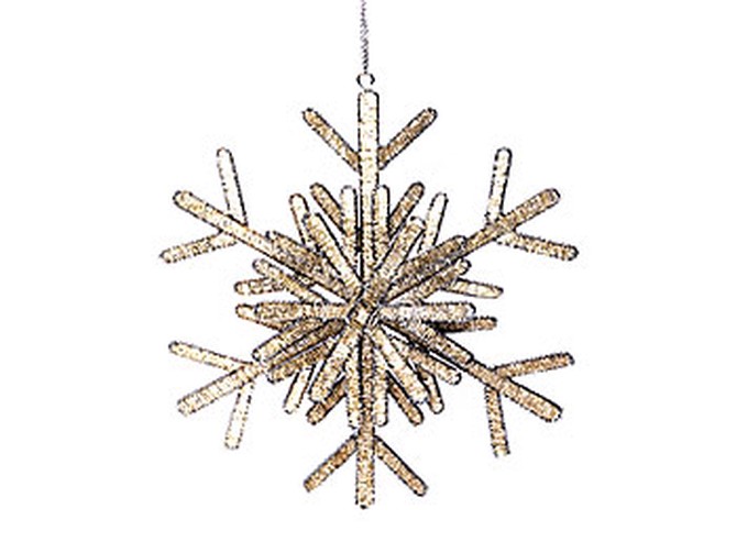 Giant beaded crystal snowflakes