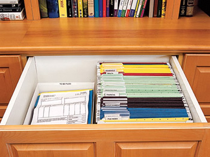 Organized file drawers