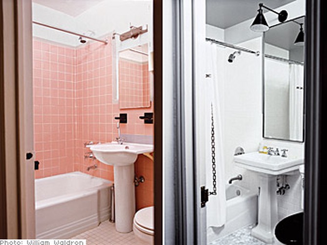 Nate Berkus's bathroom before and after