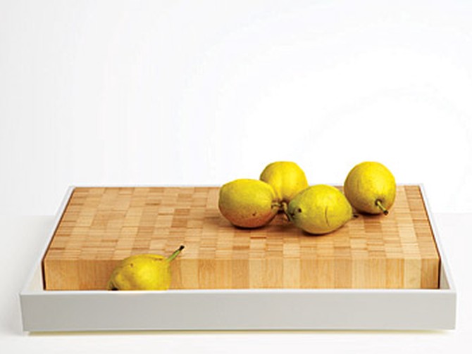 The Rectangular Tray with Bamboo Butcher Block