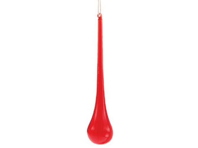 Red droplet ornament
