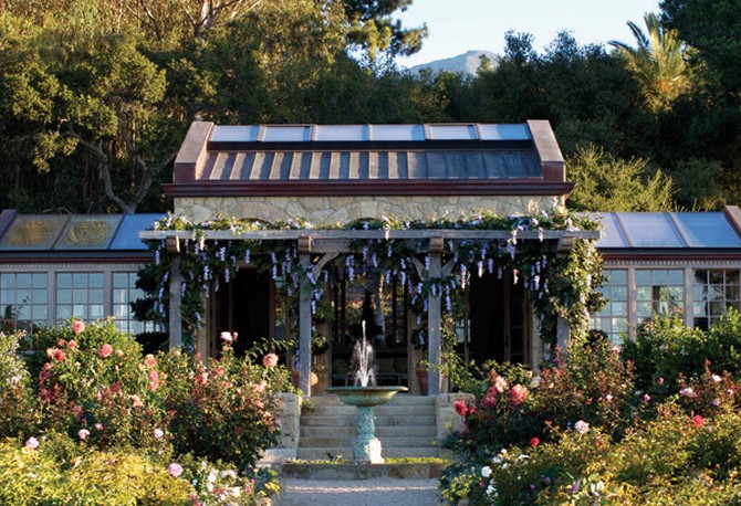 Oprah's rose garden and teahouse