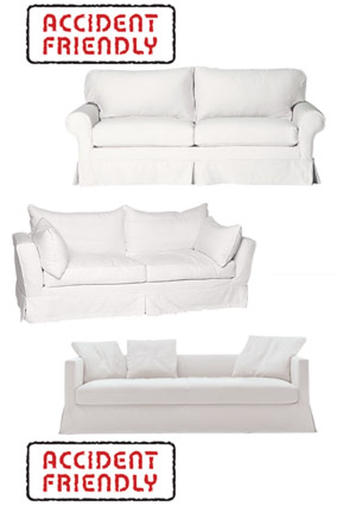 Soft white sofas