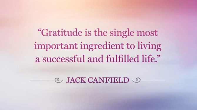 Jack Canfield gratitude quote