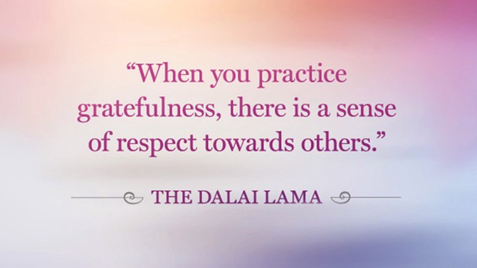 Dalai Lama gratitude quote