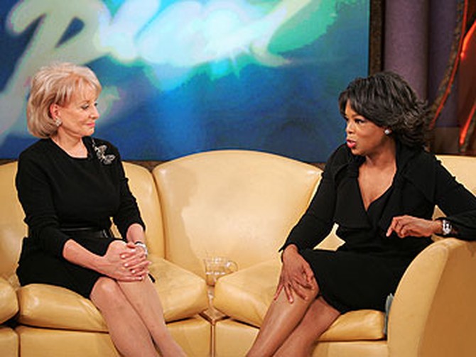 Barbara Walters and Oprah