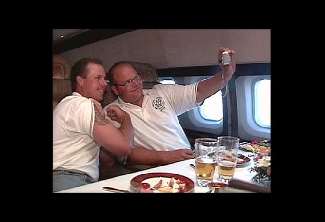 Kenny Ward and Phil Bird fly on John Travolta's plane