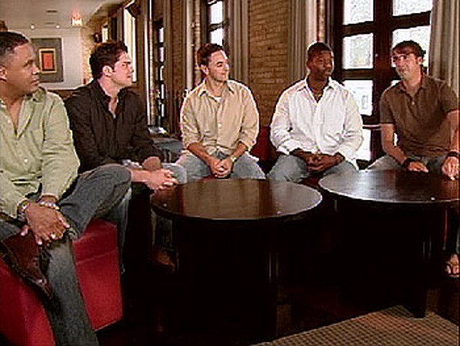 Left to right: Derrick, Justin, Matt, Lenny and Jason on dating