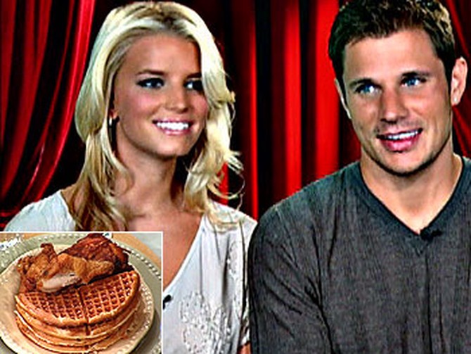 Jessica and Nick love Roscoe's House of Chicken n Waffles