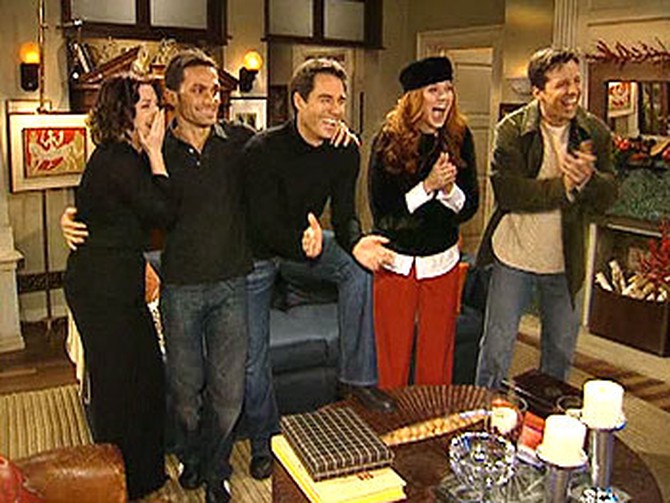 Paolo and the cast of 'Will & Grace'