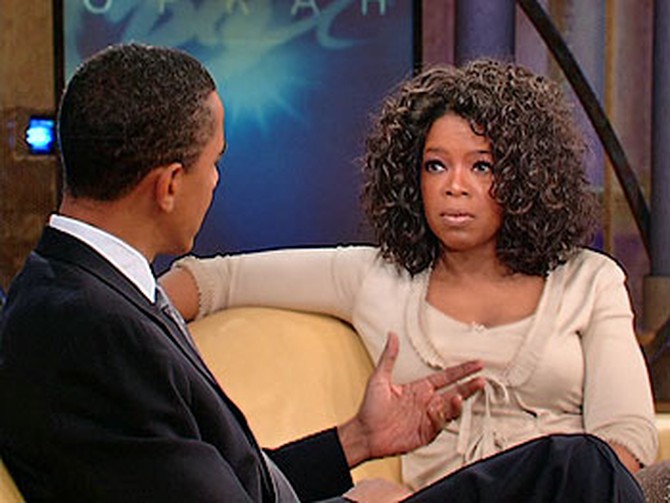 Barack Obama and Oprah