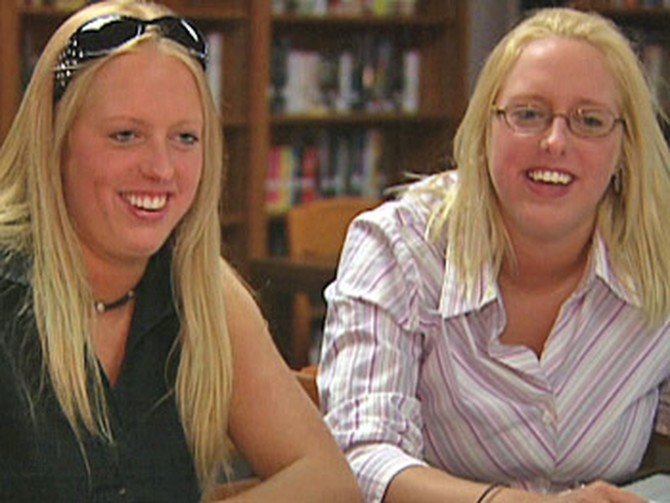 Twin sisters Britney and Bethany