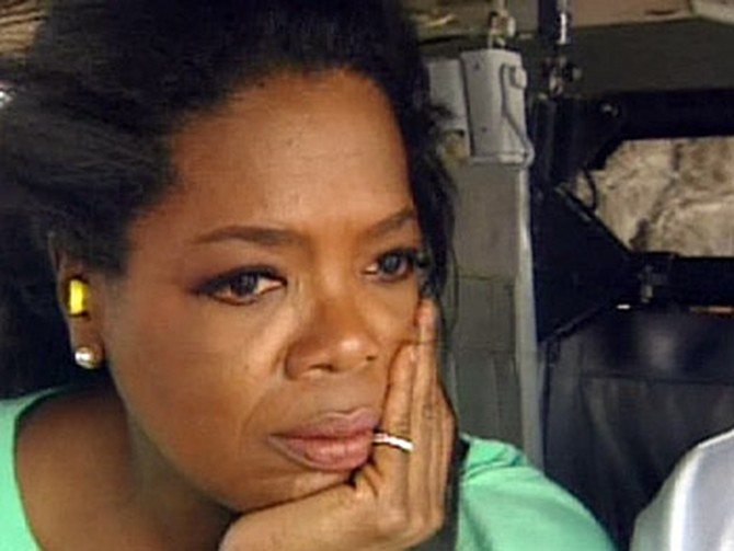 Oprah, after her helicopter view of Katrina's destruction