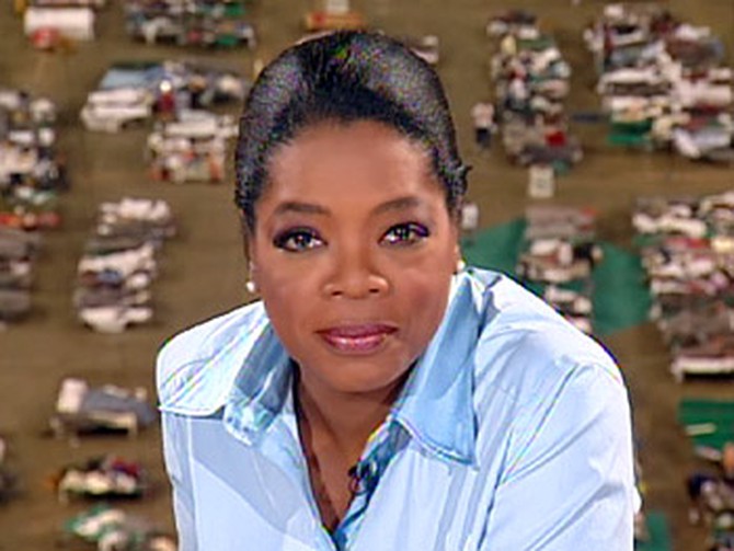 Oprah reacts to the Katrina catastrophe.