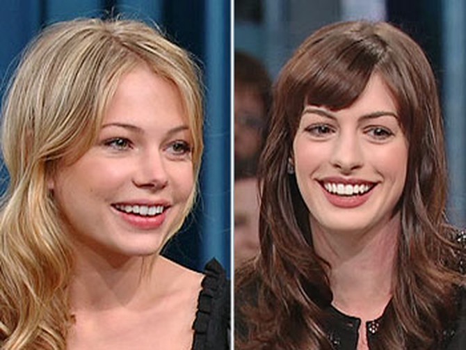 Michelle Williams and Anne Hathaway