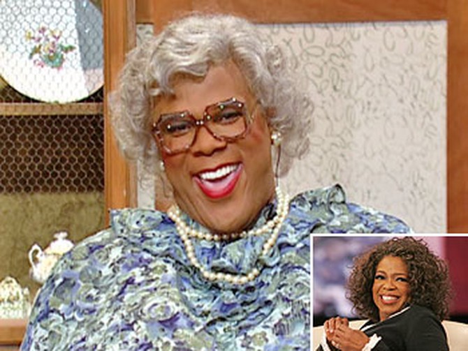 Oprah and Tyler Perry as Madea