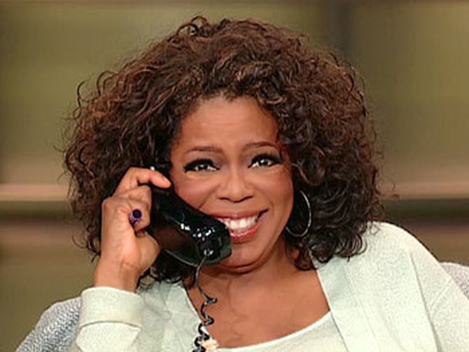 Oprah takes a call