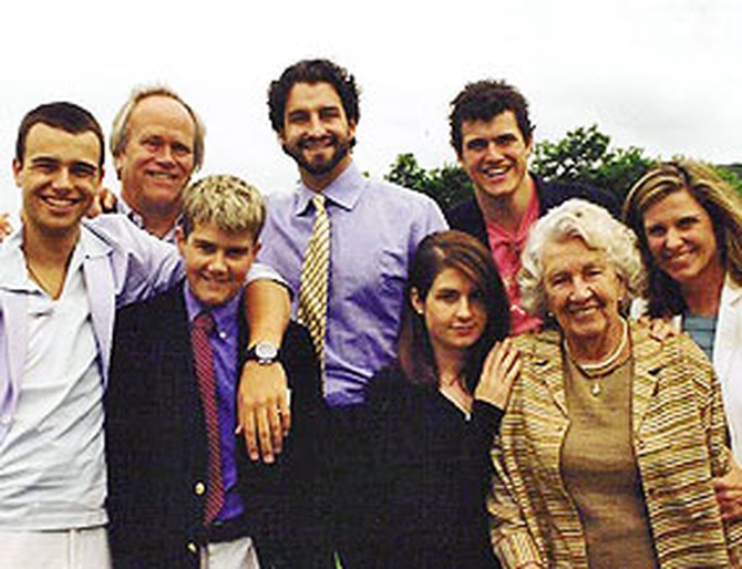 The Ebersol family: Dick, Susan, Willie, Teddy, Harmony, Sunshine and Charlie