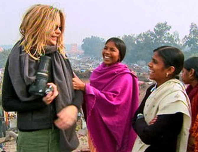 Meg Ryan in Jehangirpuri, India