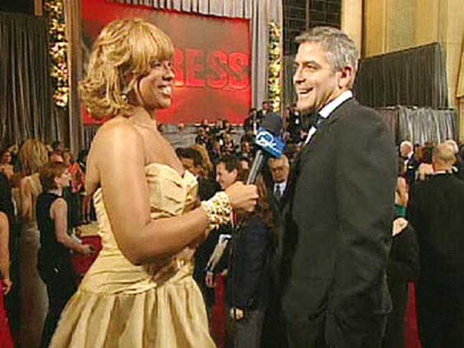 Gayle King and George Clooney