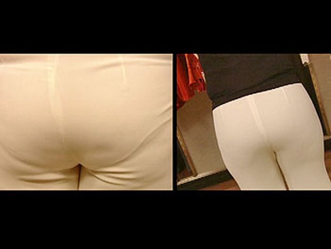 Body shaper before (left) and after (right)