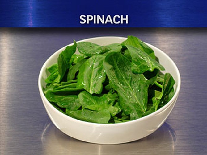 Dr. Oz recommends spinach.
