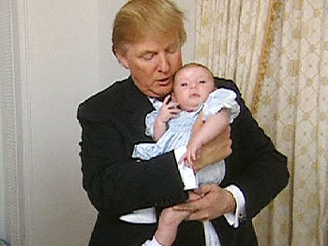 Donald with his son Barron William Trump