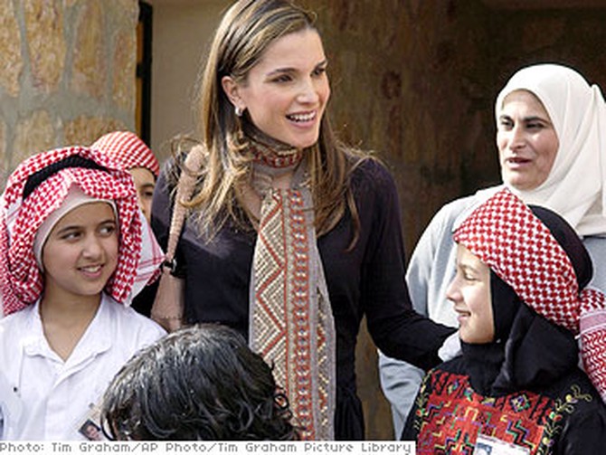 Queen Rania promotes girls' education around the world