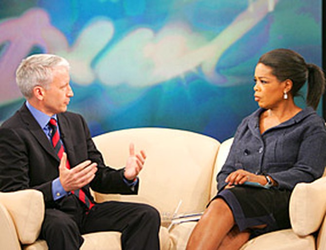 Anderson Cooper and Oprah Winfrey