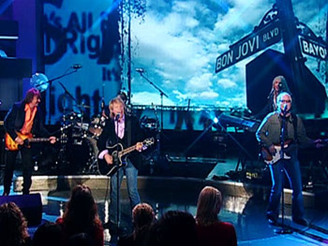 Bon Jovi performs.
