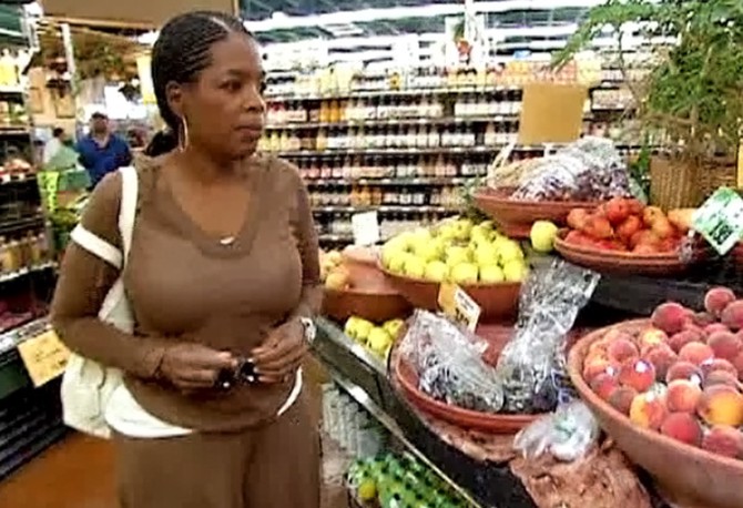 Oprah in a Sedona, Arizona, grocery store