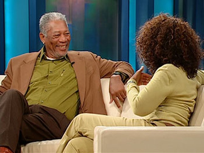 Morgan Freeman and Oprah