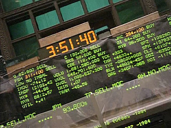 The New York Stock Exchange's big board