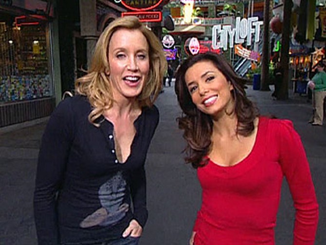 Felicity Huffman and Eva Longoria ask some questions about men and women.