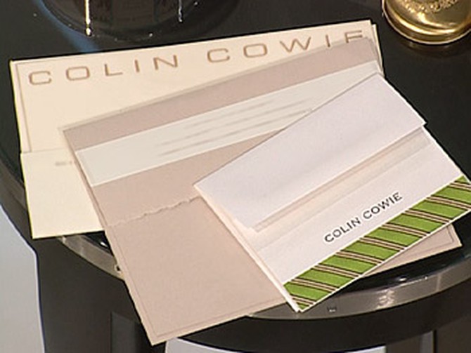 Colin Cowie's personal stationery