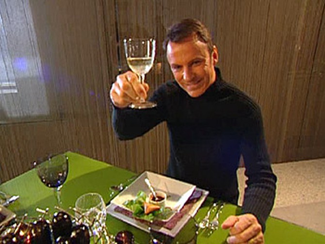 Colin Cowie raises a toast to his guests.