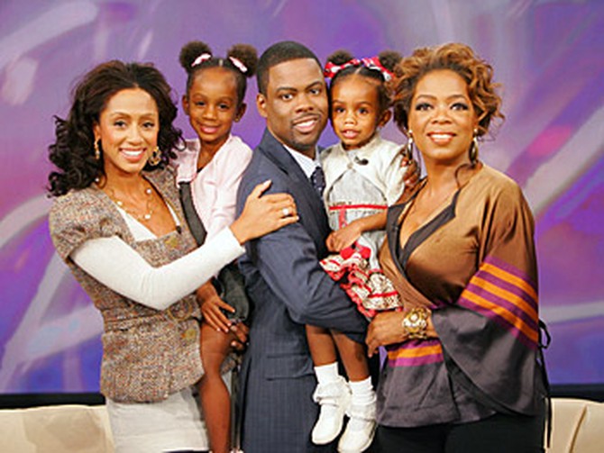 Malaak, Lola, Chris, and Zahra Rock pose with Oprah.