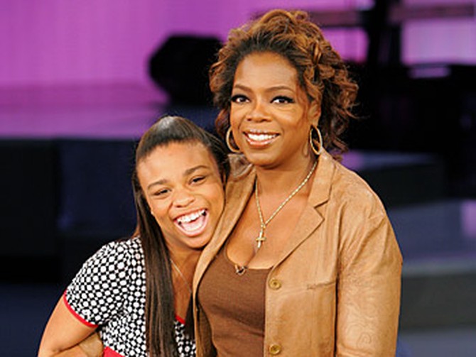 Oprah meets her 12-year-old namesake.