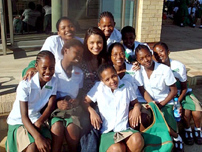 Rachel Smith volunteered at the Oprah Winfrey Leadership Academy for Girls.