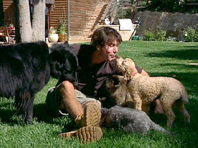 Jerry O'Connell loves coming home to his dogs.