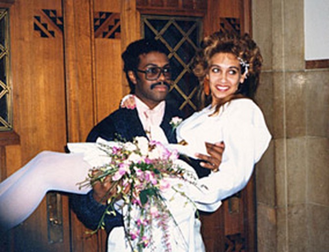 Susan and Ulner on their wedding day