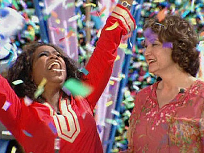 Oprah gives Debbe a big 'Cheers to you!'