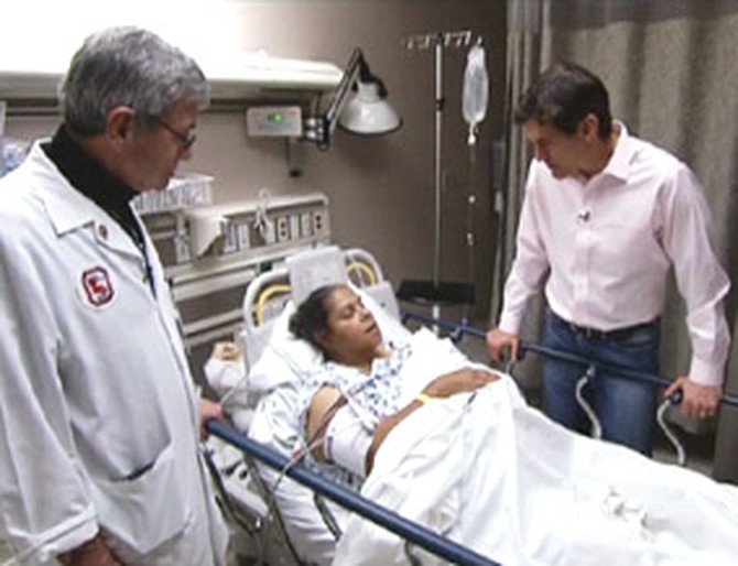 Dr. Oz visits medical facilities in New Orleans.