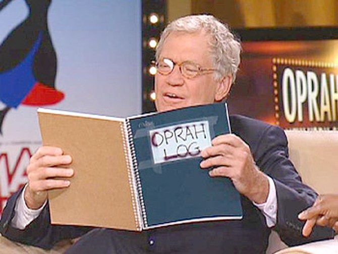 Dave Letterman reads from his Oprah Log.