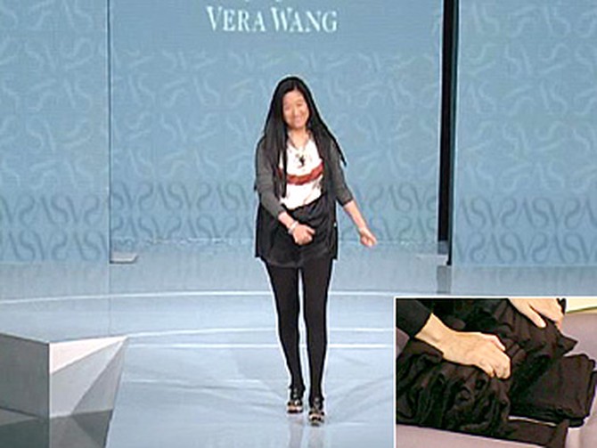 Vera Wang wears leggings.