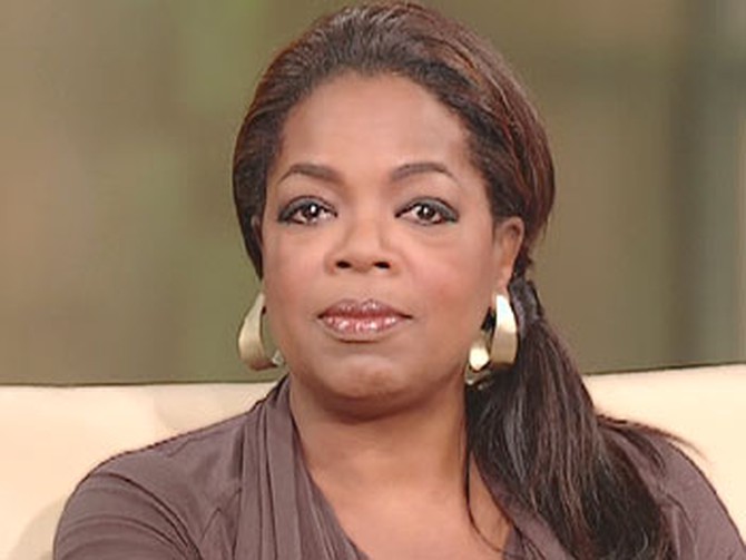 Oprah reads the CDC's statement.